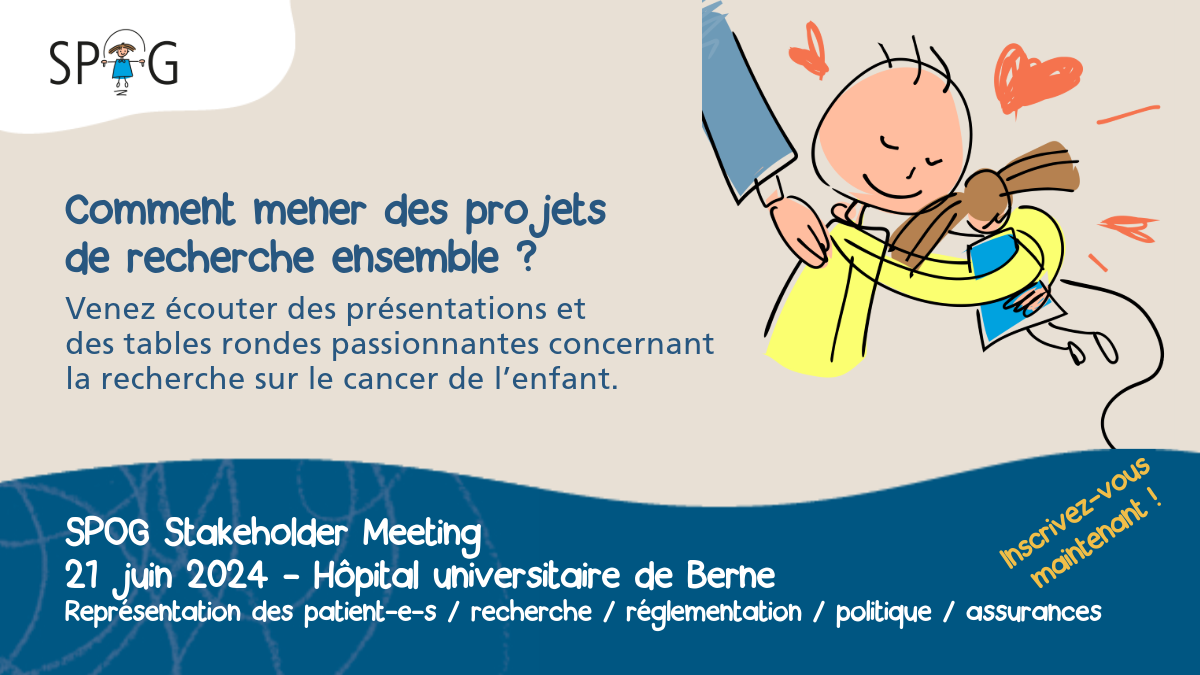Le SPOG vous invite à sa première réunion des intervenant-e-s organisée sous le signe de la recherche sur le cancer de l’enfant, le 21 juin 2024.